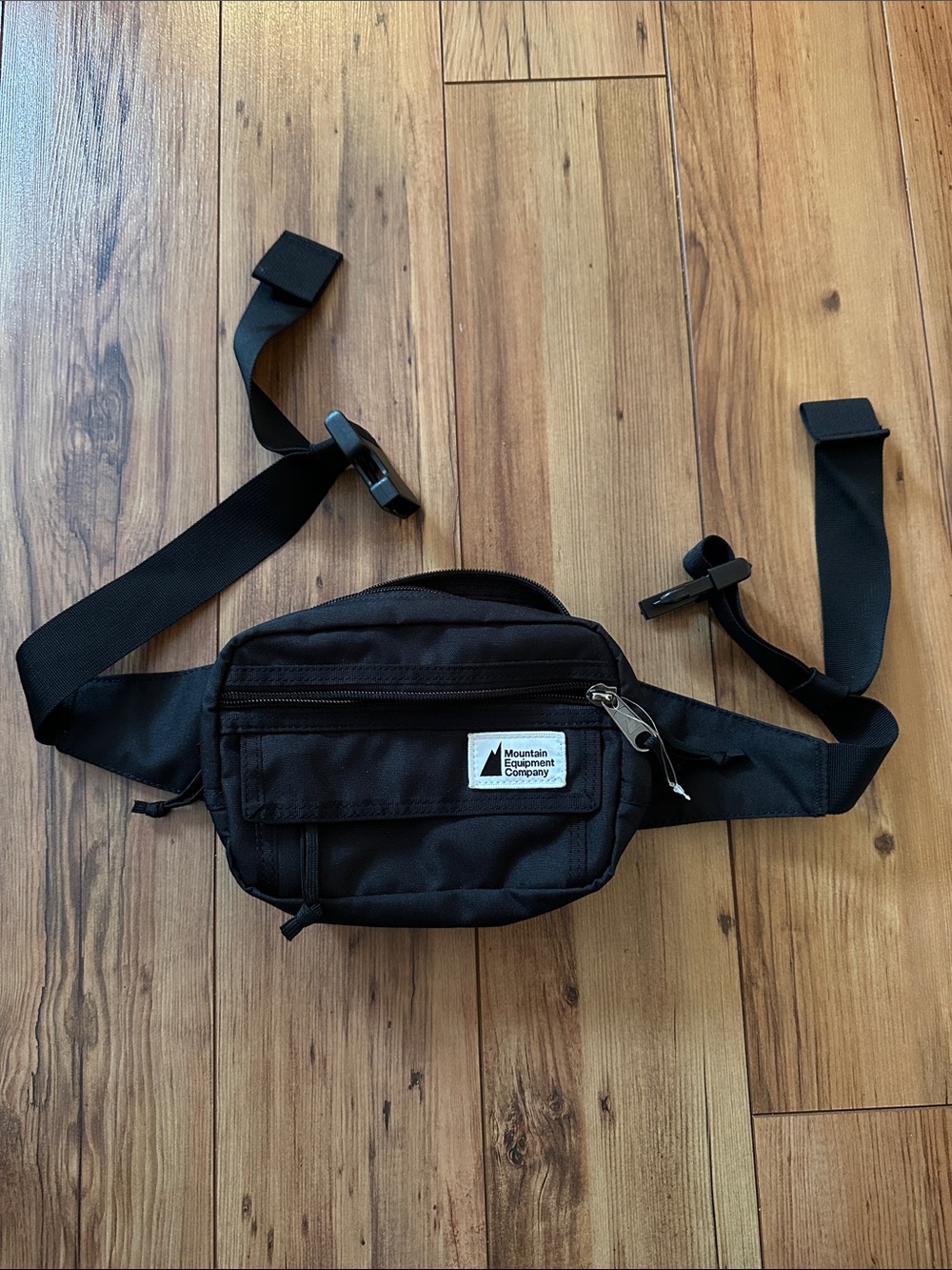 MEC Black Waist Bag with Front Patch